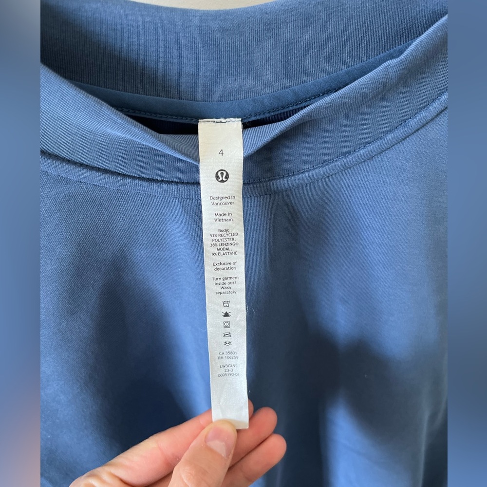 Lululemon Blue soft stream Crewneck Sweatshirt
